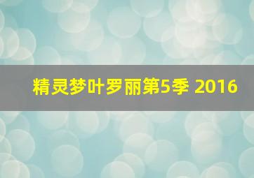 精灵梦叶罗丽第5季 2016